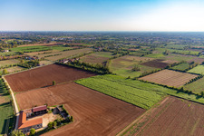 Aerial photograpy of Nuvolera in the state Brescia, Italy