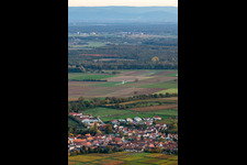 Glider approaching the Ebenberg in Insheim in the state Rhineland-Palatinate, Germany