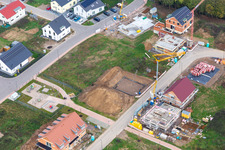 Drone image of New development area K2 in Kandel in the state Rhineland-Palatinate, Germany