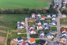 New development area K2 in Kandel in the state Rhineland-Palatinate, Germany from the plane