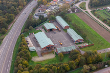 Aerial photograpy of Highway maintenance department in Kandel in the state Rhineland-Palatinate, Germany