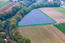 Photovoltaic system on arable land in Winden in the state Rhineland-Palatinate, Germany