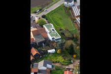 Neupotz in the state Rhineland-Palatinate, Germany from the plane