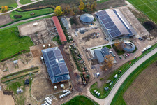 Aerial photograpy of Erlenhof in Neupotz in the state Rhineland-Palatinate, Germany