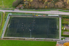 Artificial turf pitch in the district Minderslachen in Kandel in the state Rhineland-Palatinate, Germany