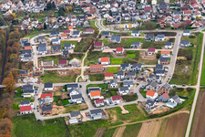 Aerial photograpy of New development area K2 in Kandel in the state Rhineland-Palatinate, Germany
