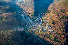 Aerial view of From the southeast in Waldhambach in the state Rhineland-Palatinate, Germany