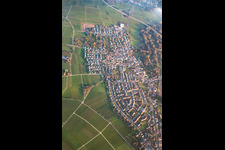 Bird's eye view of District Godramstein in Landau in der Pfalz in the state Rhineland-Palatinate, Germany