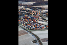 At Preischberg in winter with snow in Hördt in the state Rhineland-Palatinate, Germany