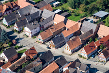 Oblique view of Niederlauterbach in the state Bas-Rhin, France