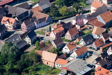 Niederlauterbach in the state Bas-Rhin, France from the plane