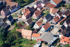 Bird's eye view of Niederlauterbach in the state Bas-Rhin, France