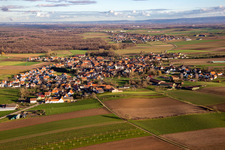 Drone image of Salmbach in the state Bas-Rhin, France