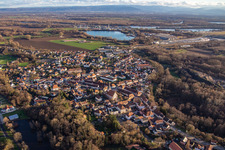 Lauterbourg in the state Bas-Rhin, France from the plane