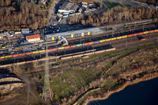 Wörth(Rhein) train station and parking garage in Wörth am Rhein in the state Rhineland-Palatinate, Germany
