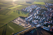 Aerial photograpy of Development of the new development area Impflinger Straße in the district Mörzheim in Landau in der Pfalz in the state Rhineland-Palatinate, Germany