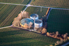 Drinking water reservoirs in the vineyards in the district Arzheim in Landau in der Pfalz in the state Rhineland-Palatinate, Germany