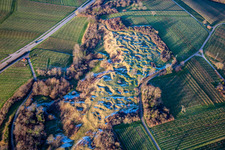 Aerial view of Kleine Kalmit Nature Reserve in the district Arzheim in Landau in der Pfalz in the state Rhineland-Palatinate, Germany