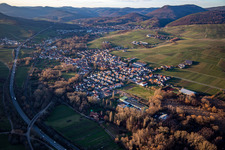 B10 into the Queichtal in Siebeldingen in the state Rhineland-Palatinate, Germany