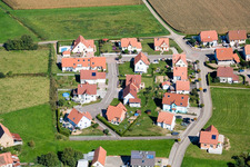 Salmbach in the state Bas-Rhin, France viewn from the air