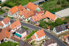 Schleithal in the state Bas-Rhin, France from the plane