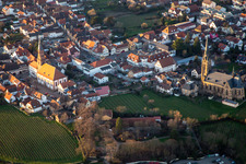 Protestant Church. Catholic Church of St. Ludwig in Edenkoben in the state Rhineland-Palatinate, Germany
