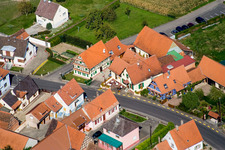 Bird's eye view of Schleithal in the state Bas-Rhin, France