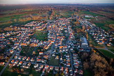 Oblique view of From the west in the district Geinsheim in Neustadt an der Weinstraße in the state Rhineland-Palatinate, Germany