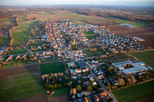 From the east in Gommersheim in the state Rhineland-Palatinate, Germany