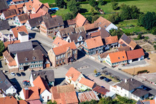 Drone image of Schleithal in the state Bas-Rhin, France