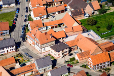 Aerial view of Schleithal in the state Bas-Rhin, France