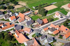 Aerial photograpy of Schleithal in the state Bas-Rhin, France