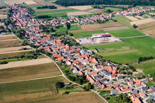 Oblique view of Schleithal in the state Bas-Rhin, France