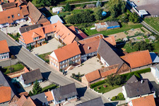 Schleithal in the state Bas-Rhin, France from above