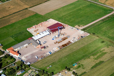 Schleithal in the state Bas-Rhin, France seen from above