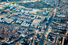 ZKM, Brauerstr in the district Südweststadt in Karlsruhe in the state Baden-Wuerttemberg, Germany