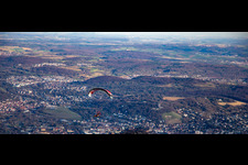 Above the Turmberg in the district Durlach in Karlsruhe in the state Baden-Wuerttemberg, Germany