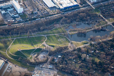Günther Klotz facility with Mount Klotz in the district Südweststadt in Karlsruhe in the state Baden-Wuerttemberg, Germany