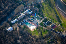 Rheinstrandbad Rappenwört in hibernation in the district Daxlanden in Karlsruhe in the state Baden-Wuerttemberg, Germany