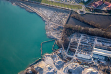 Factory premises of 3A Beton GmbH at the Baggersee in Hagenbach in the state Rhineland-Palatinate, Germany