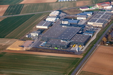 Industrial Park W II from the west in Herxheim bei Landau in the state Rhineland-Palatinate, Germany