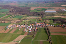 Aerial view of From the south in Hergersweiler in the state Rhineland-Palatinate, Germany