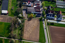 Oblique view of Riding facility at the cemetery in Winden in the state Rhineland-Palatinate, Germany