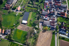 Riding facility at the cemetery in Winden in the state Rhineland-Palatinate, Germany out of the air