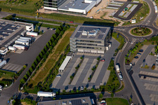 Aerial view of ITK Engineering GmbH in Rülzheim in the state Rhineland-Palatinate, Germany