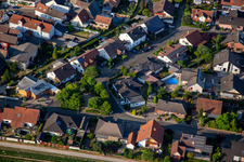 Aerial photograpy of South Ring from the west in Kuhardt in the state Rhineland-Palatinate, Germany