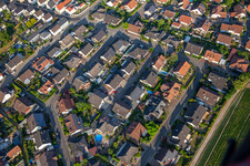 Aerial photograpy of South Ring in Kuhardt in the state Rhineland-Palatinate, Germany