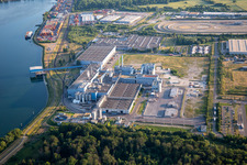 Papierfabrik Palm GmbH & Co. KG | Plant Wörth am Rhein in Wörth am Rhein in the state Rhineland-Palatinate, Germany seen from above