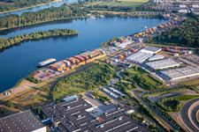Wörth State Port and Oberwald Industrial Estate Contargo Wörth-Karlsruhe GmbH in Wörth am Rhein in the state Rhineland-Palatinate, Germany