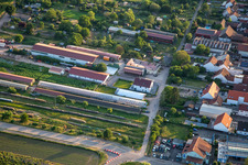 Burned-down agricultural warehouse at Am Ettenbaum in Kandel in the state Rhineland-Palatinate, Germany